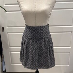 Madewell Blue Patterned 100% Silk Skirt